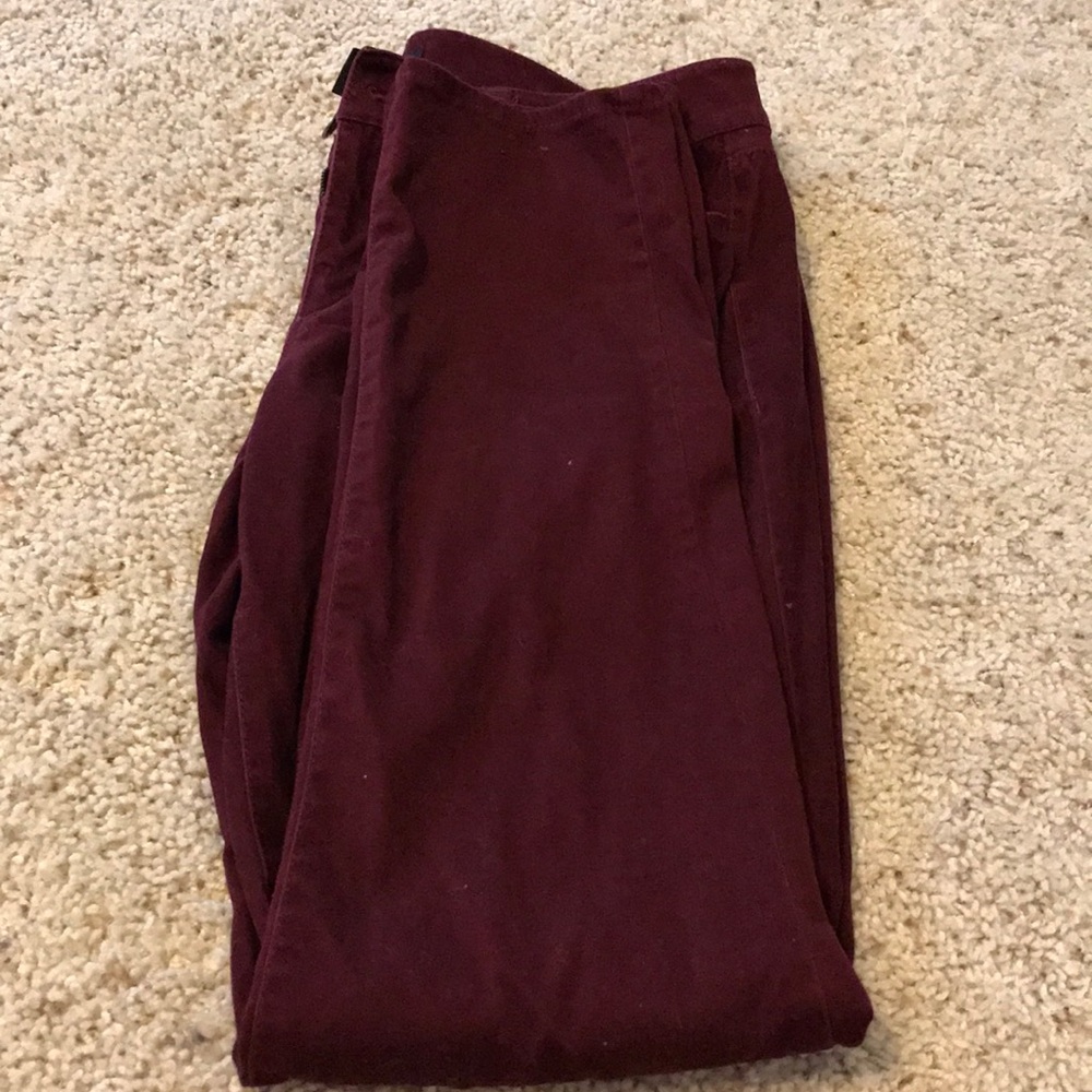 Ann Taylor maroon curvy pant